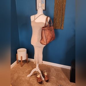 NWT Cider Tan Rib Knit Midi Dress